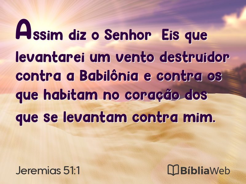 Jeremias 51:1 em imagem para compartilhar