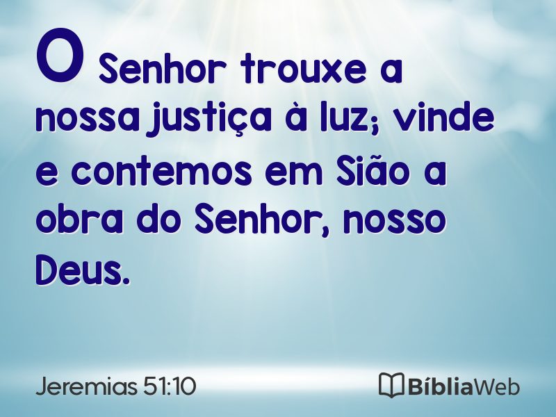 Jeremias 51:10 em imagem para compartilhar