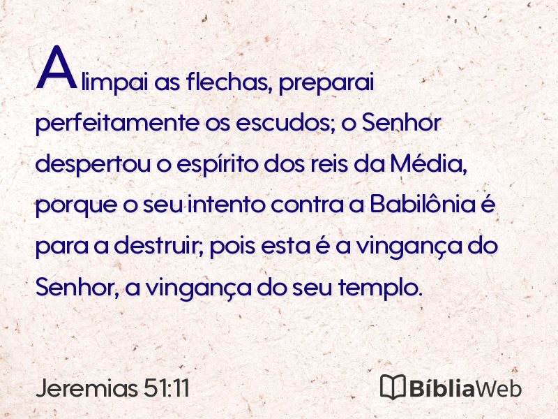 Jeremias 51:11 em imagem para compartilhar