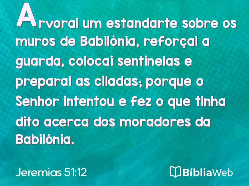 Jeremias 51:12 em imagem para compartilhar