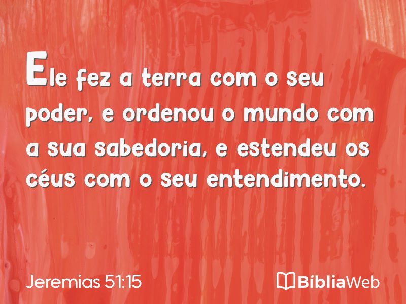 Jeremias 51:15 em imagem para compartilhar