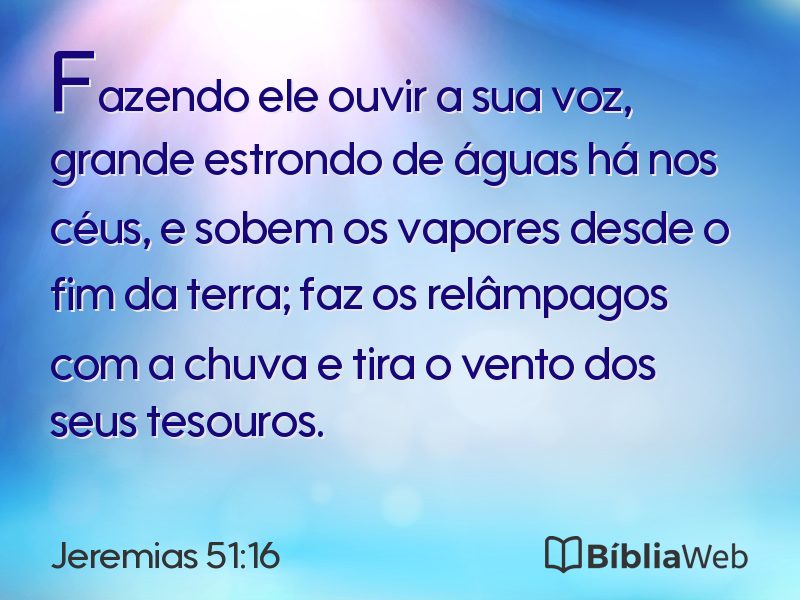 Jeremias 51:16 em imagem para compartilhar