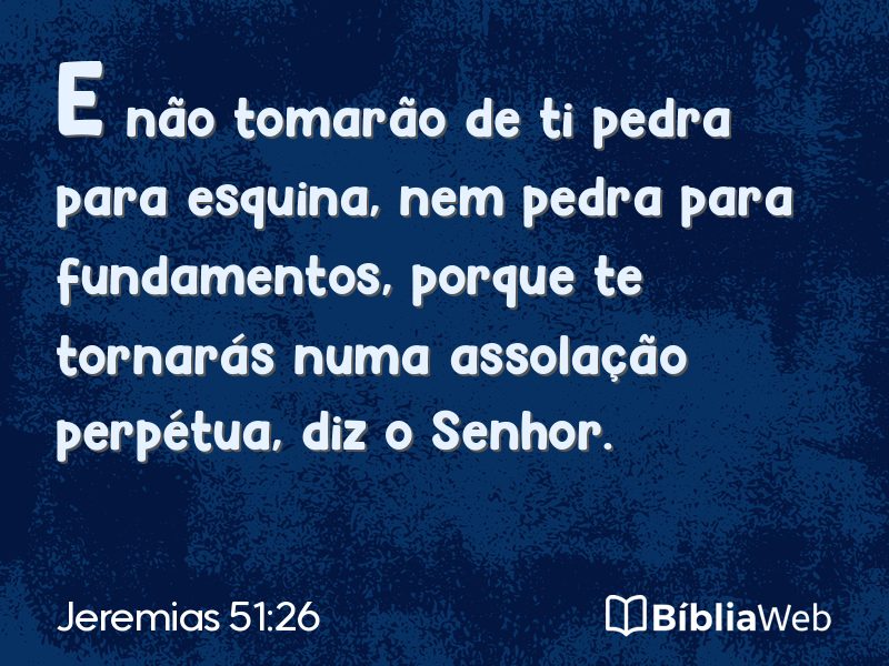 Jeremias 51:26 em imagem para compartilhar