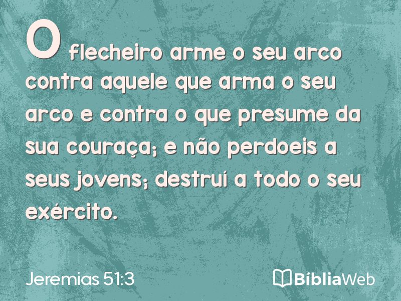Jeremias 51:3 em imagem para compartilhar