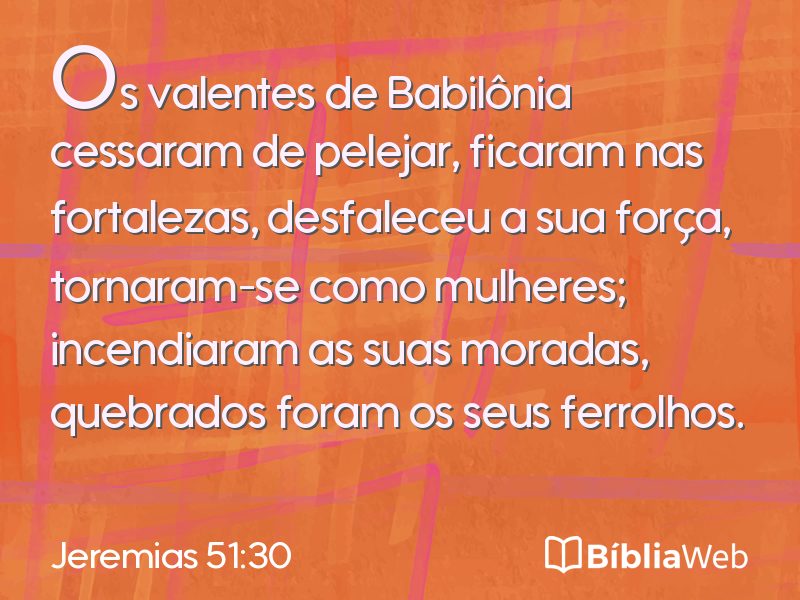Jeremias 51:30 em imagem para compartilhar