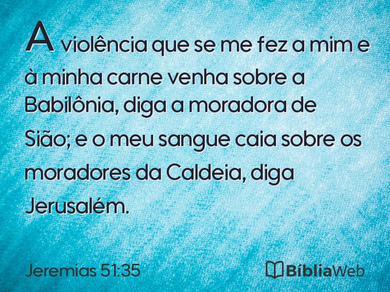 Jeremias 51:35 em imagem para compartilhar