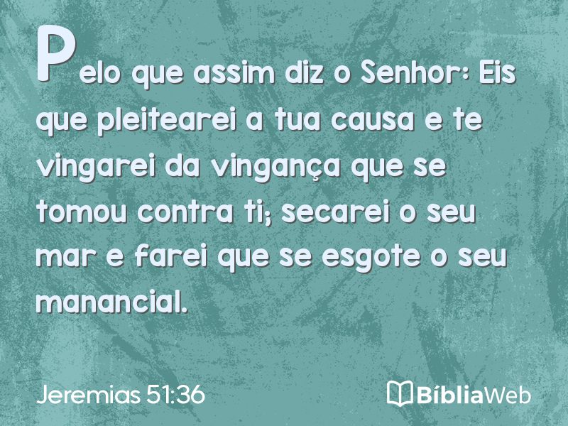 Jeremias 51:36 em imagem para compartilhar