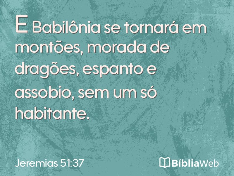 Jeremias 51:37 em imagem para compartilhar