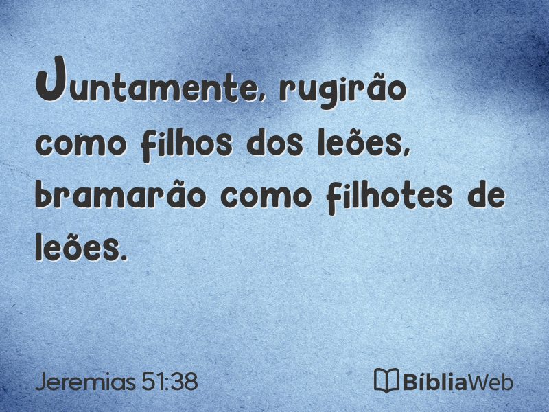 Jeremias 51:38 em imagem para compartilhar