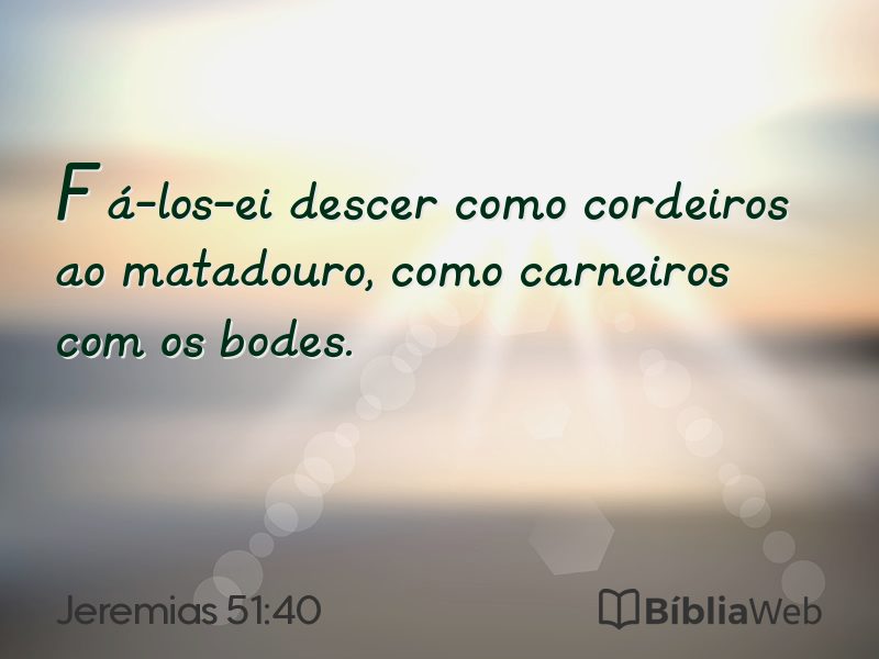 Jeremias 51:40 em imagem para compartilhar