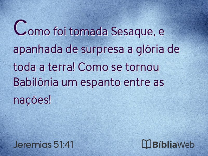Jeremias 51:41 em imagem para compartilhar
