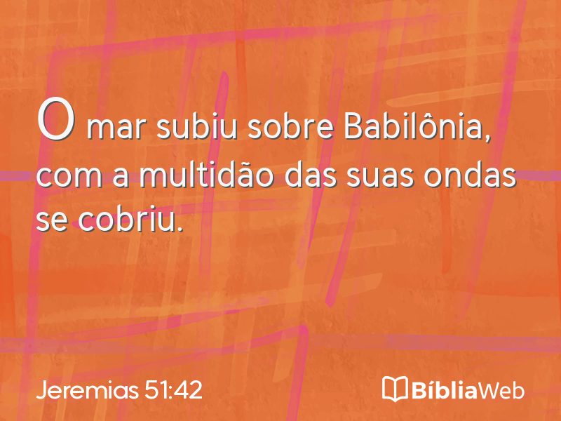 Jeremias 51:42 em imagem para compartilhar