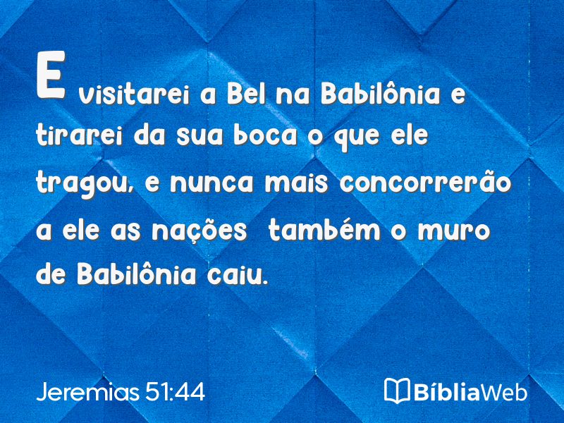 Jeremias 51:44 em imagem para compartilhar