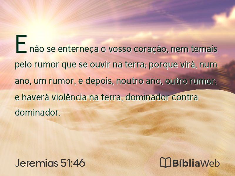 Jeremias 51:46 em imagem para compartilhar