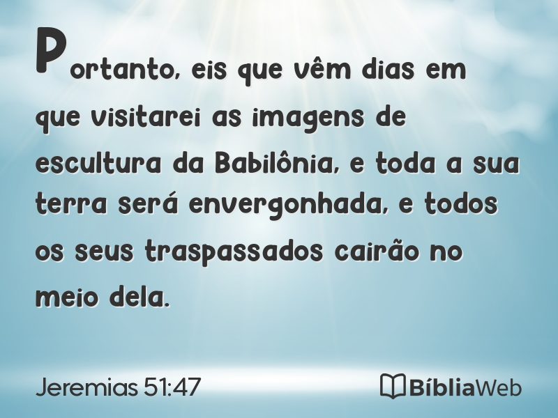 Jeremias 51:47 em imagem para compartilhar