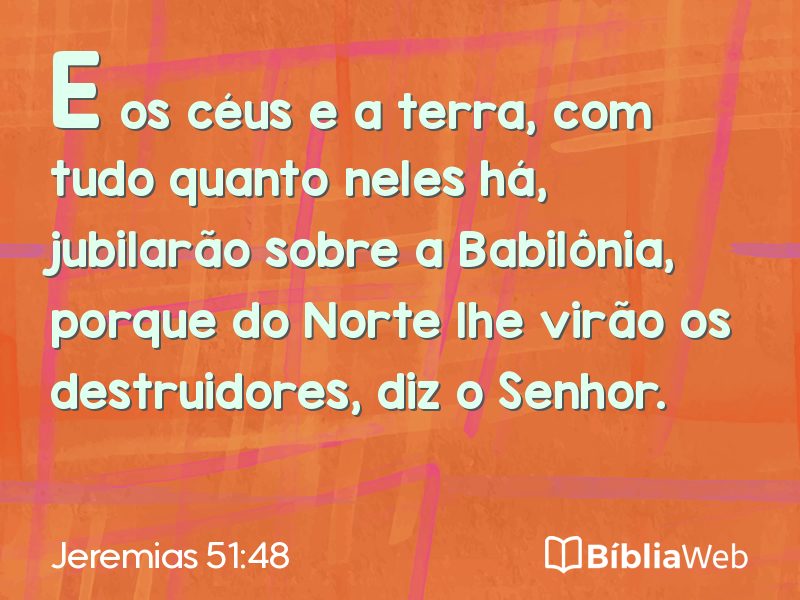 Jeremias 51:48 em imagem para compartilhar