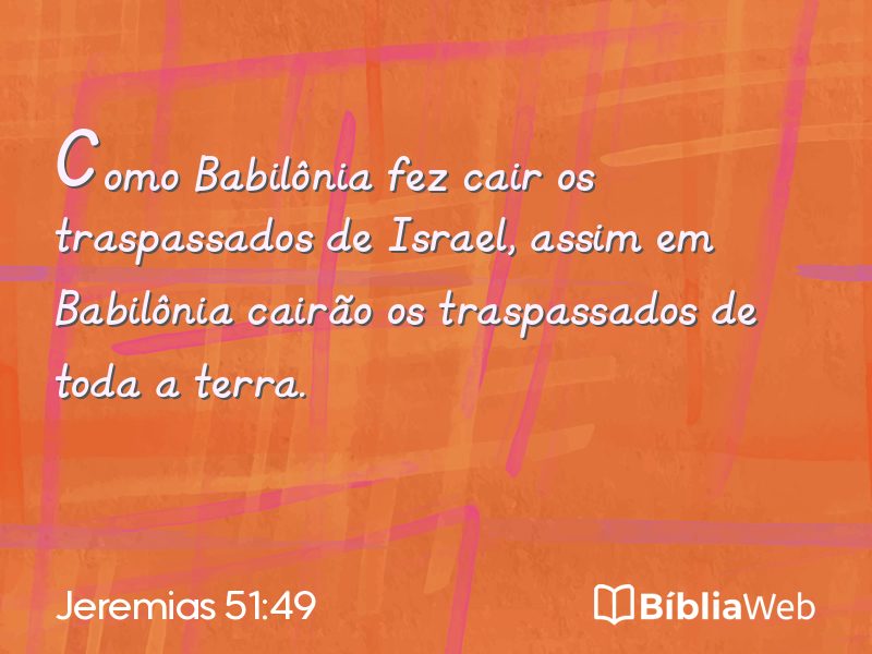 Jeremias 51:49 em imagem para compartilhar