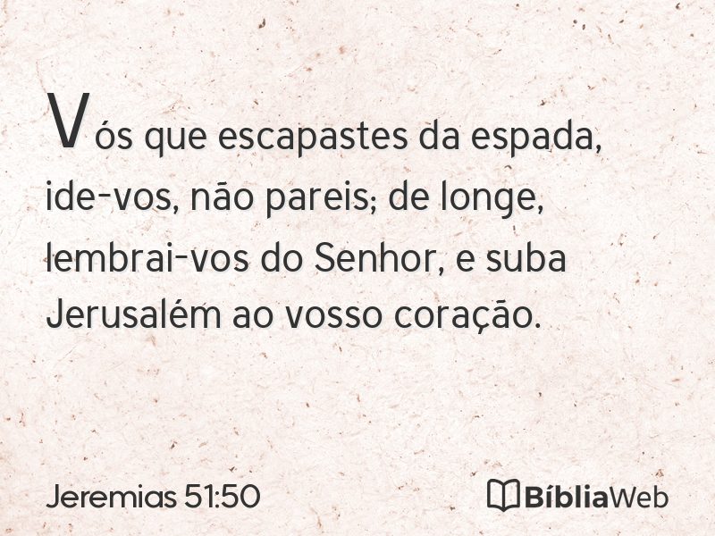 Jeremias 51:50 em imagem para compartilhar