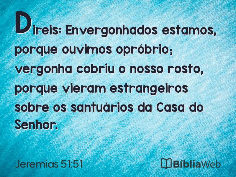 Jeremias 51:51 em imagem para compartilhar