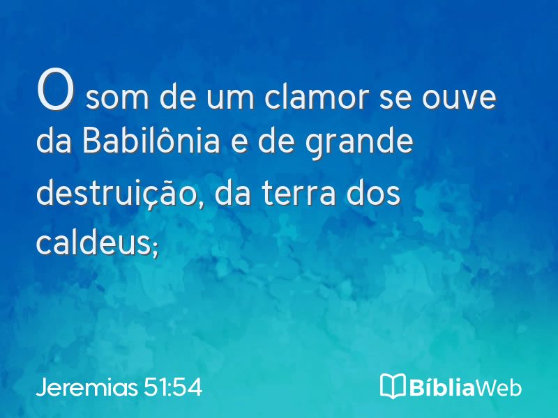Jeremias 51:54 em imagem para compartilhar