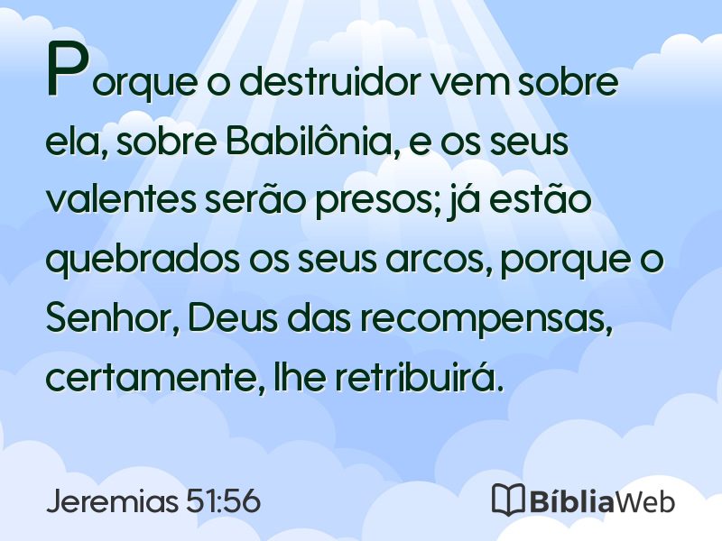 Jeremias 51:56 em imagem para compartilhar