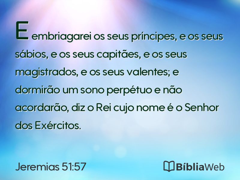 Jeremias 51:57 em imagem para compartilhar