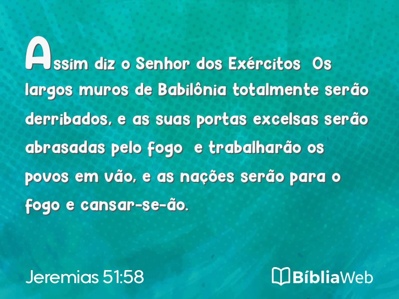 Jeremias 51:58 em imagem para compartilhar