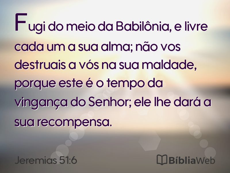 Jeremias 51:6 em imagem para compartilhar