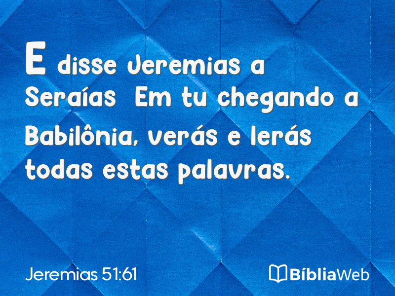 Jeremias 51:61 em imagem para compartilhar