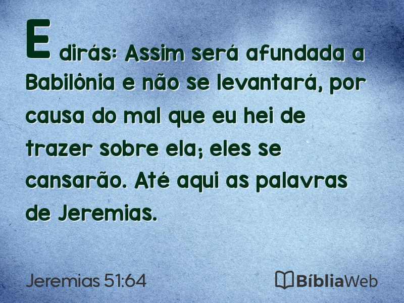 Jeremias 51:64 em imagem para compartilhar