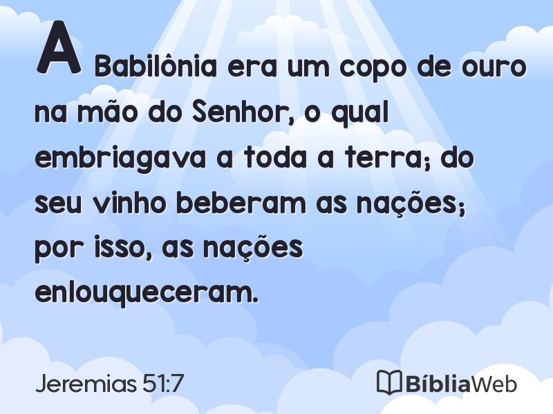 Jeremias 51:7 em imagem para compartilhar