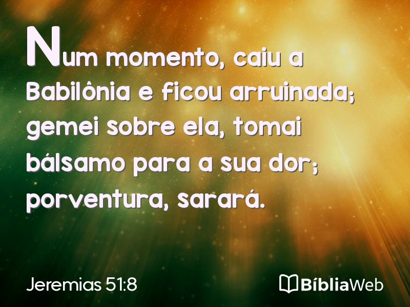 Jeremias 51:8 em imagem para compartilhar