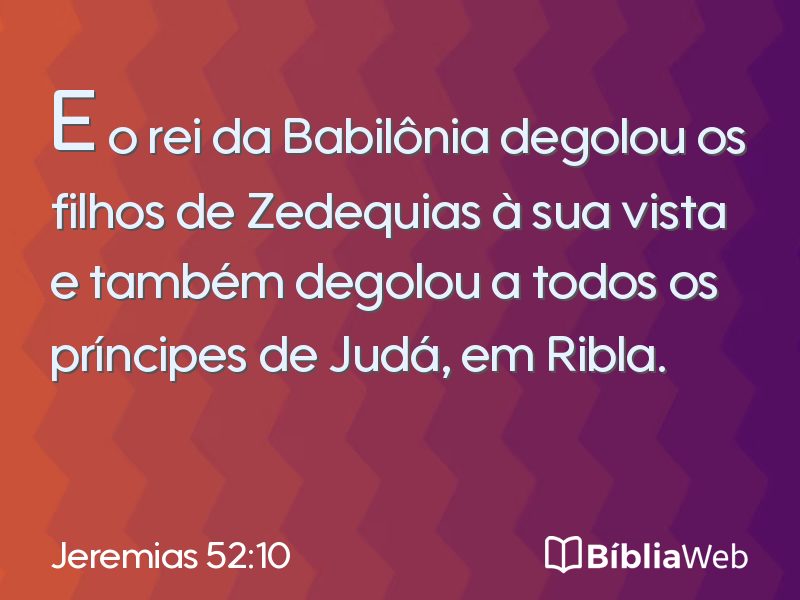 Jeremias 52:10 em imagem para compartilhar