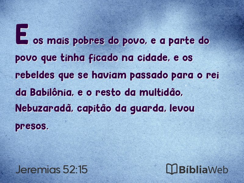 Jeremias 52:15 em imagem para compartilhar