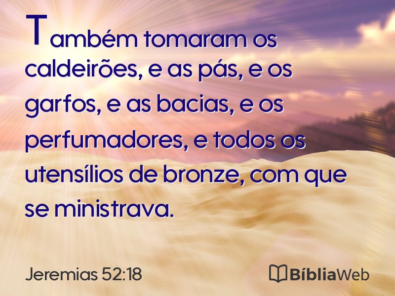 Jeremias 52:18 em imagem para compartilhar