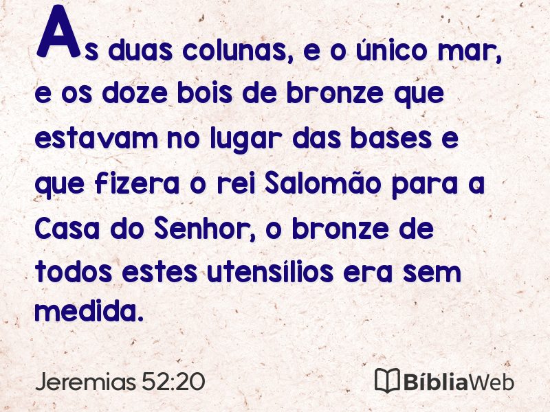 Jeremias 52:20 em imagem para compartilhar