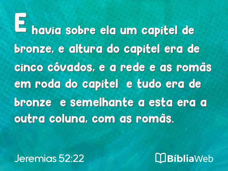 Jeremias 52:22 em imagem para compartilhar