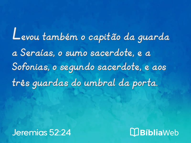 Jeremias 52:24 em imagem para compartilhar