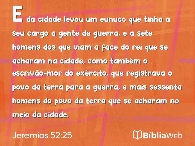 Jeremias 52:25 em imagem para compartilhar