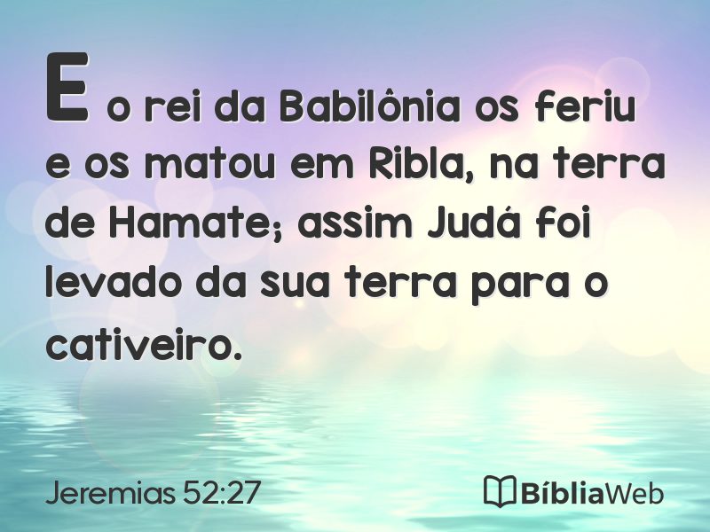 Jeremias 52:27 em imagem para compartilhar