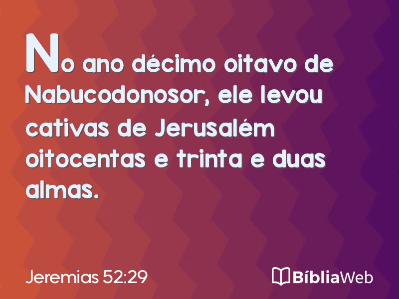Jeremias 52:29 em imagem para compartilhar