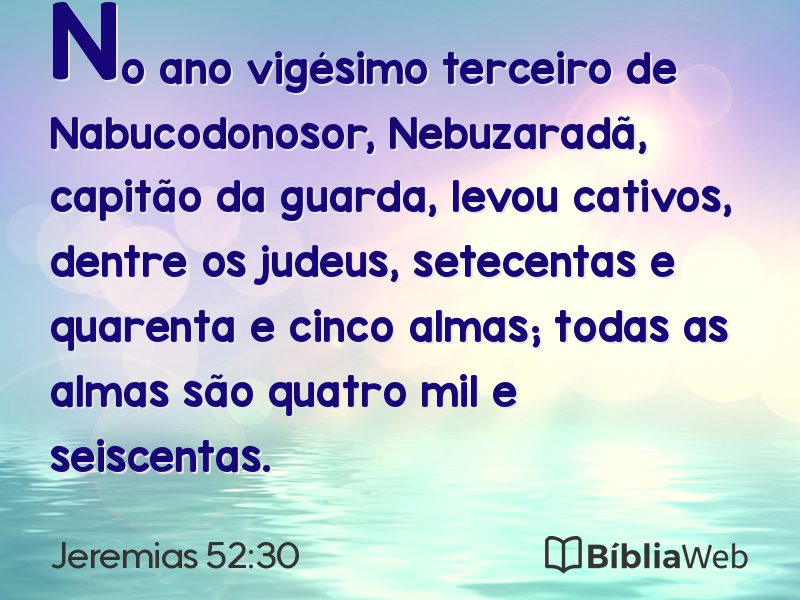 Jeremias 52:30 em imagem para compartilhar