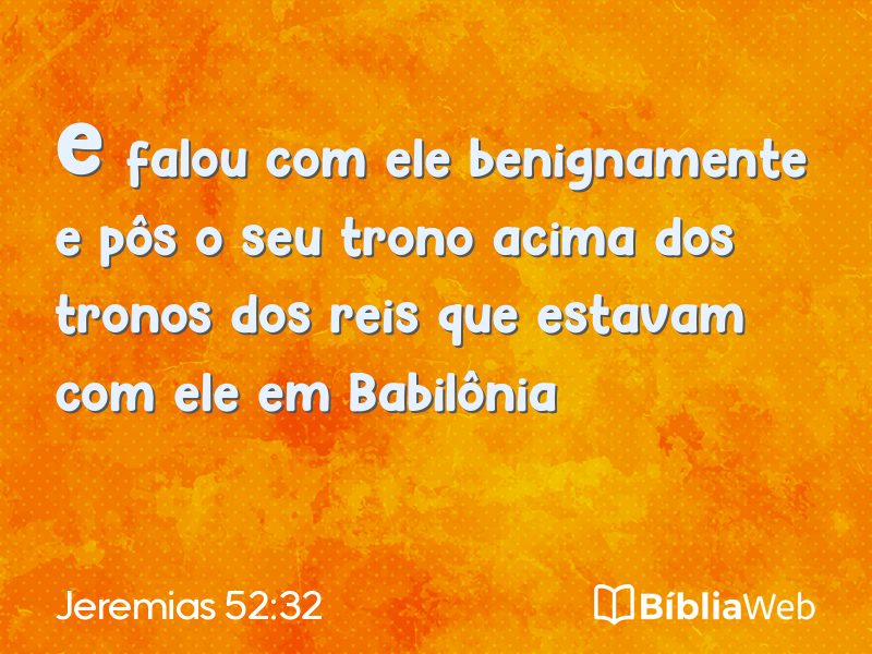 Jeremias 52:32 em imagem para compartilhar