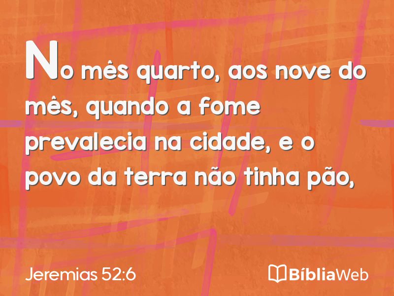 Jeremias 52:6 em imagem para compartilhar
