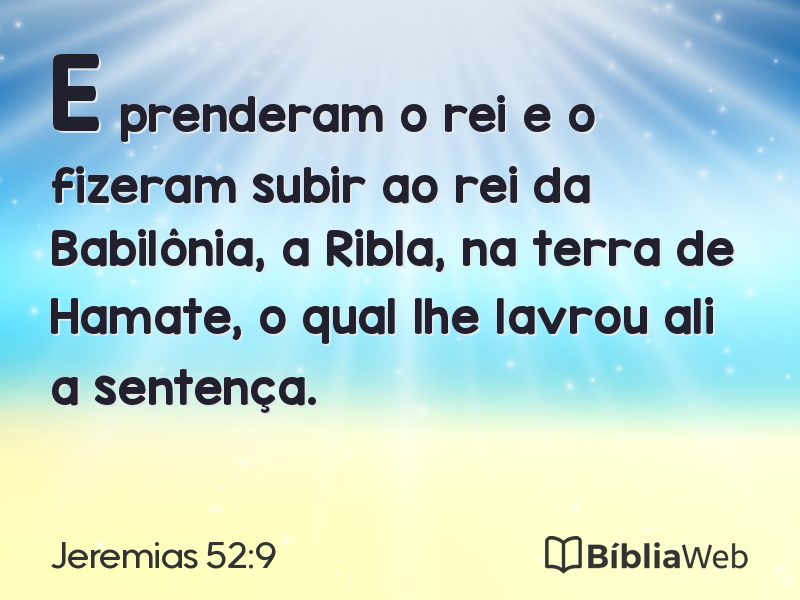 Jeremias 52:9 em imagem para compartilhar
