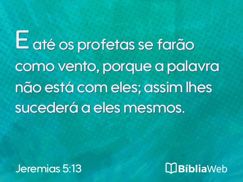 Jeremias 5:13 em imagem para compartilhar