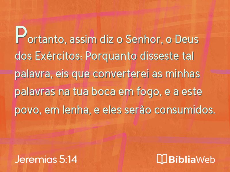 Jeremias 5:14 em imagem para compartilhar