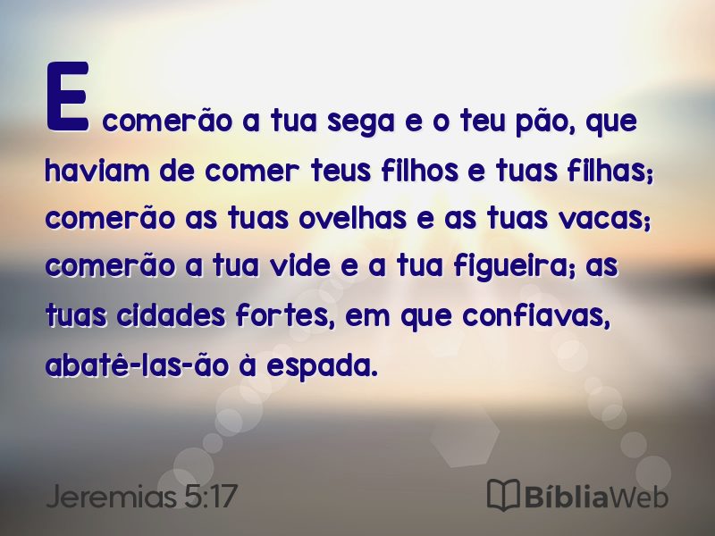 Jeremias 5:17 em imagem para compartilhar