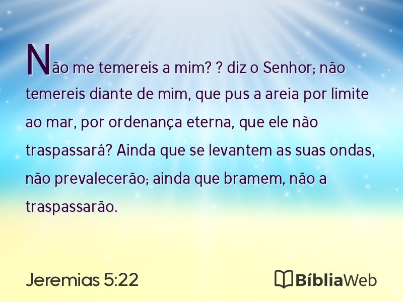 Jeremias 5:22 em imagem para compartilhar