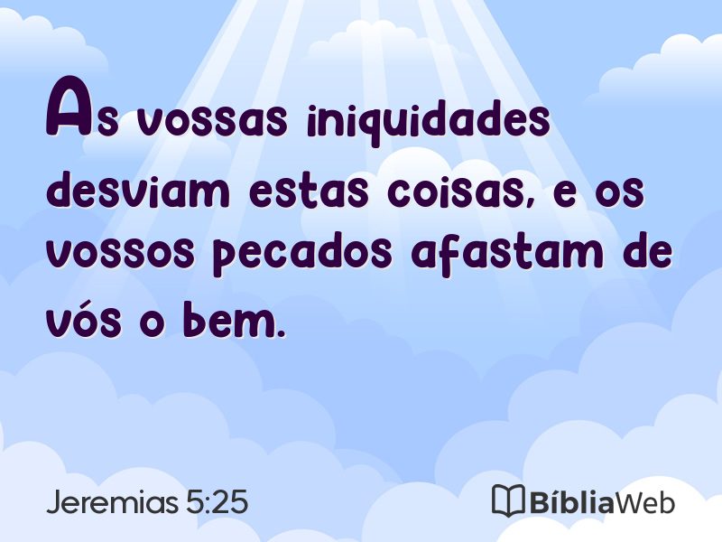 Jeremias 5:25 em imagem para compartilhar